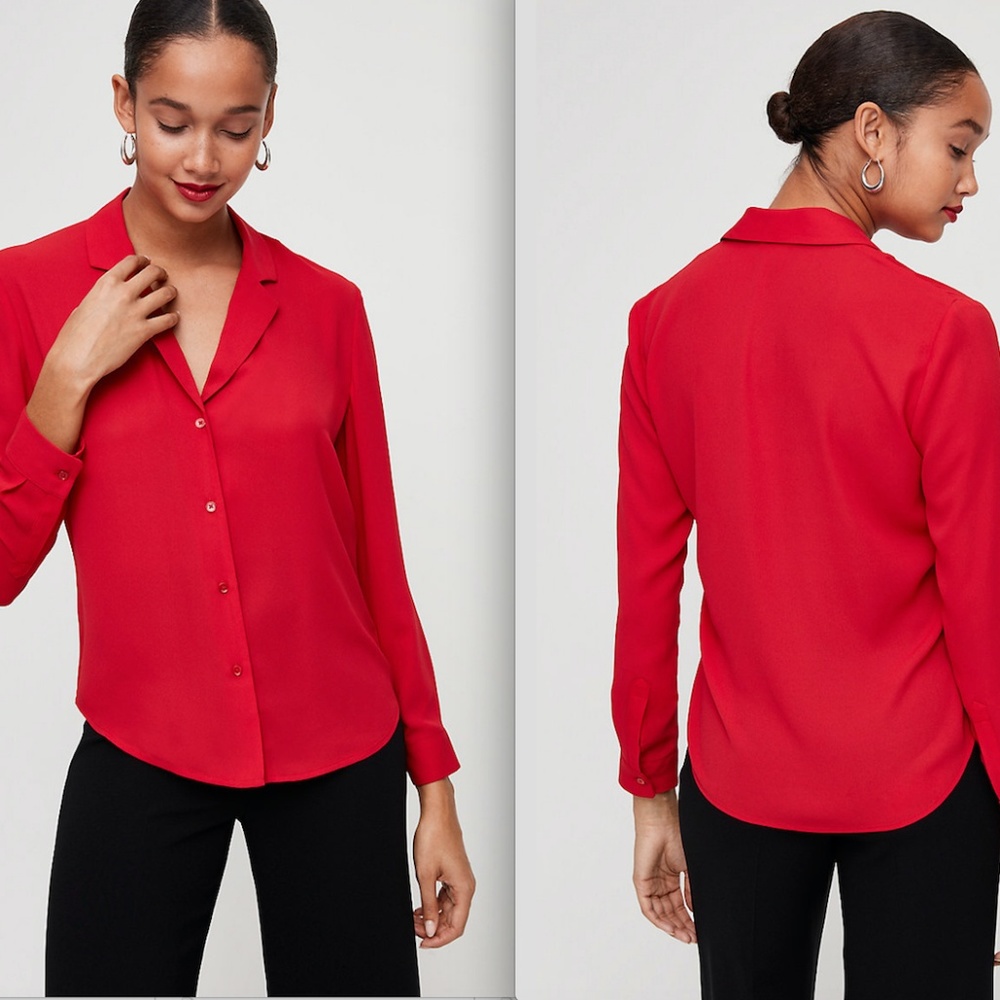NY&Co Red Button Up